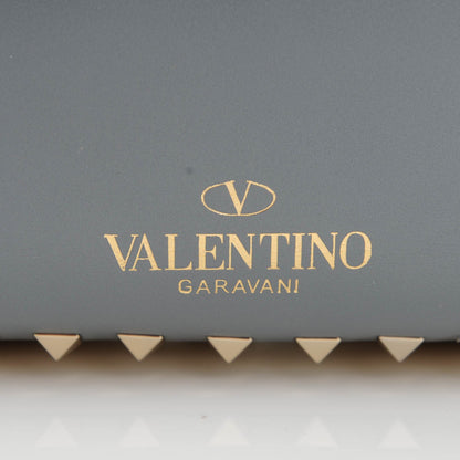 Valentino Garavani Vitello Monogram Kimono 1997 Print Medium Rockstud Tote Light Blue 4 of 8