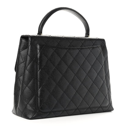 Chanel Caviar Quilted Jumbo Kelly Flap Black 2 of 9