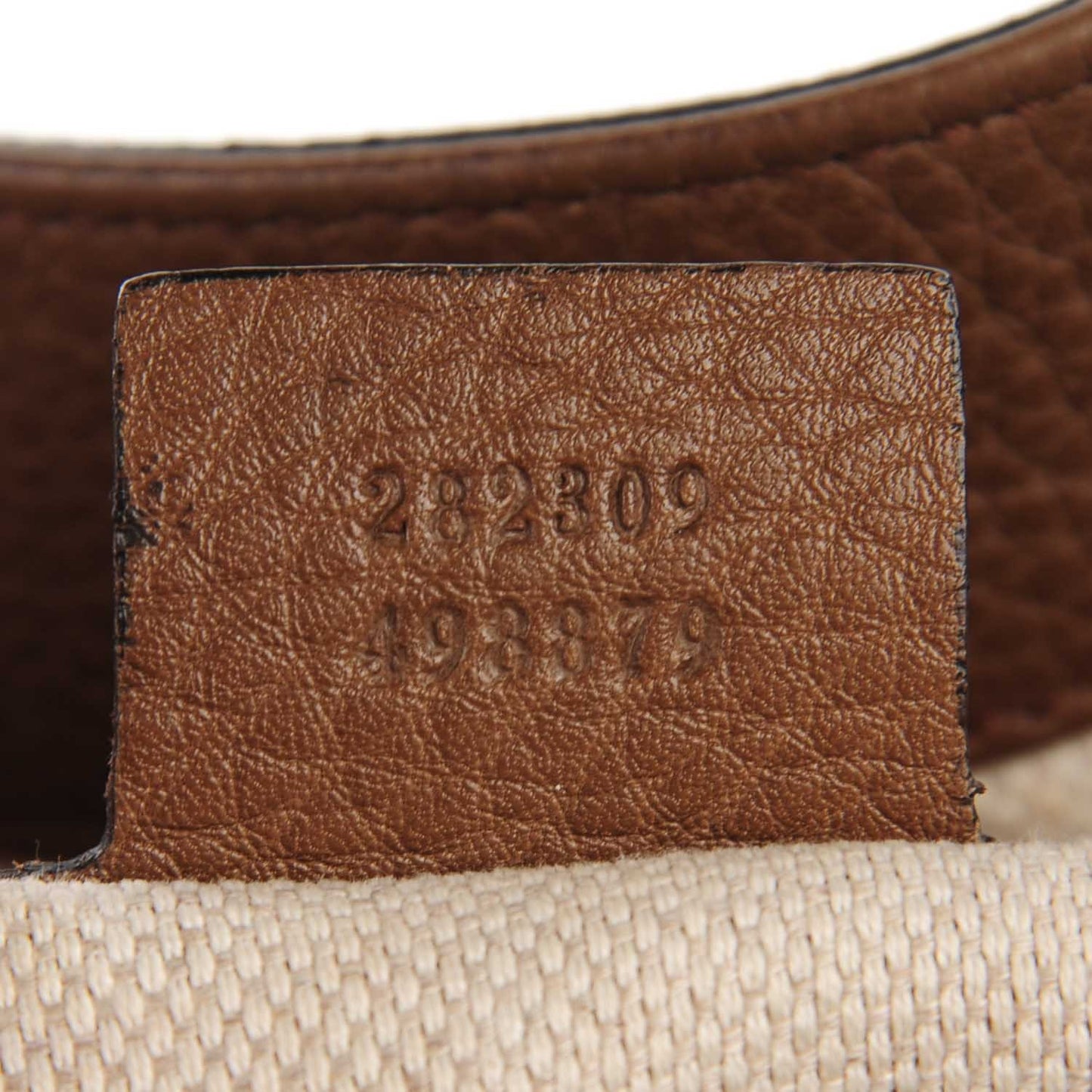 Pebbled Calfskin Medium Soho Shoulder Bag Brown