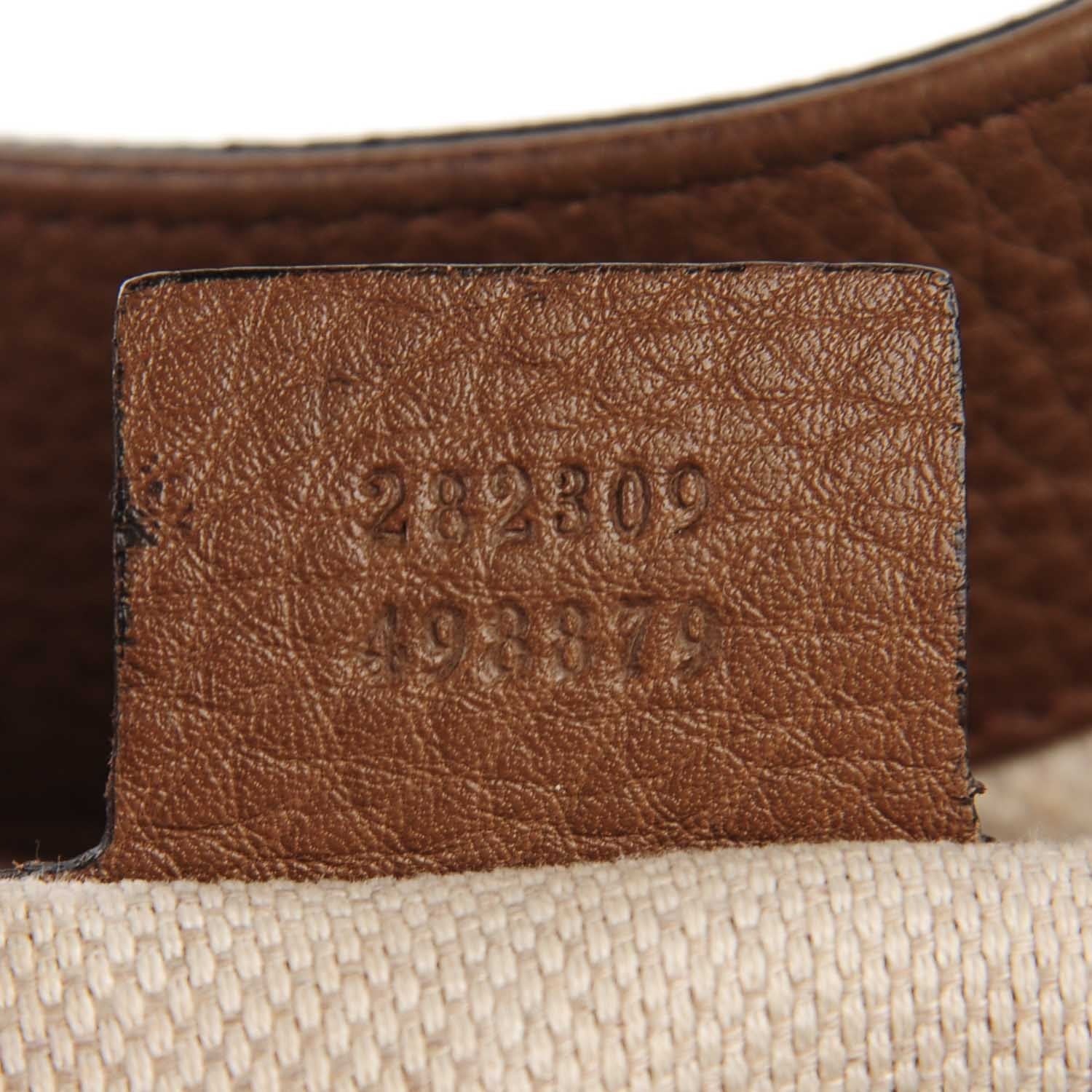 Gucci Pebbled Calfskin Medium Soho Shoulder Bag Brown 8 of 8