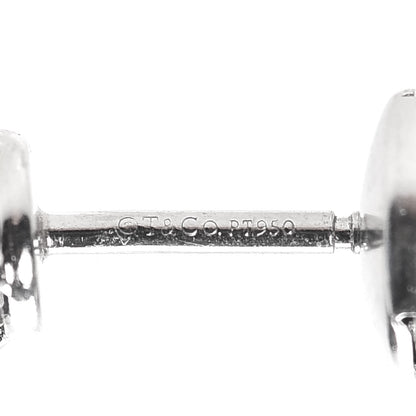 Tiffany Platinum Diamond 1.10ctw Round Solitaire Earrings 5 of 6