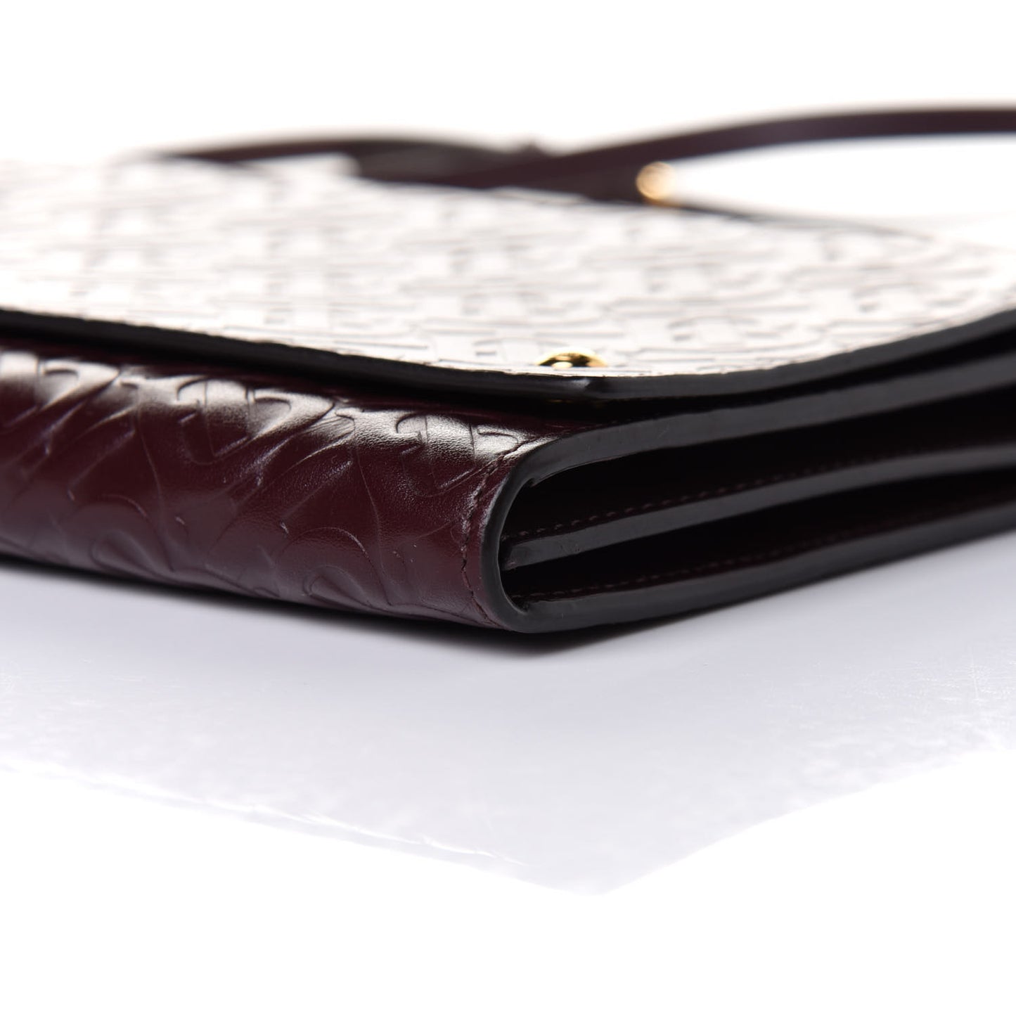 Calfskin Embossed Monogram Large Crossbody Oxblood