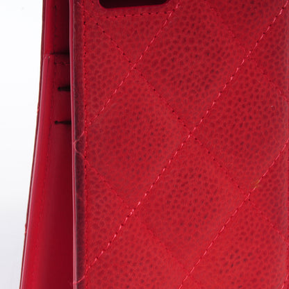 Chanel Iridescent Caviar Quilted iPhone 5 Case Holder Red 5 of 10