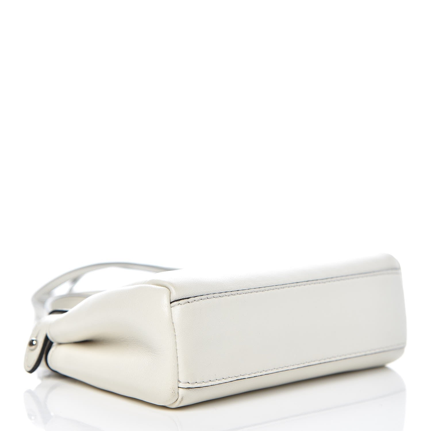 Fendi Shiny Nappa Micro Peekaboo Iconic Satchel White 4 of 11