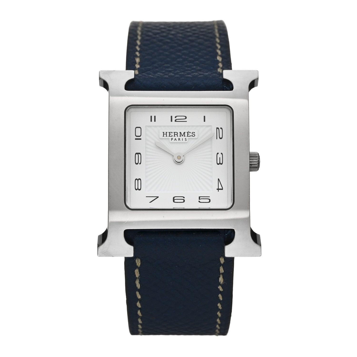 Hermes Stainless Steel Epsom 26mm Heure H Hour Quartz Watch Malta 1 of 5