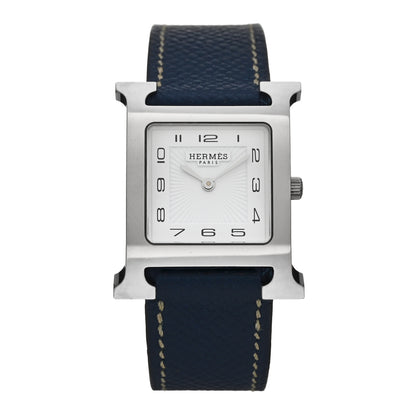 Hermes Stainless Steel Epsom 26mm Heure H Hour Quartz Watch Malta 1 of 5