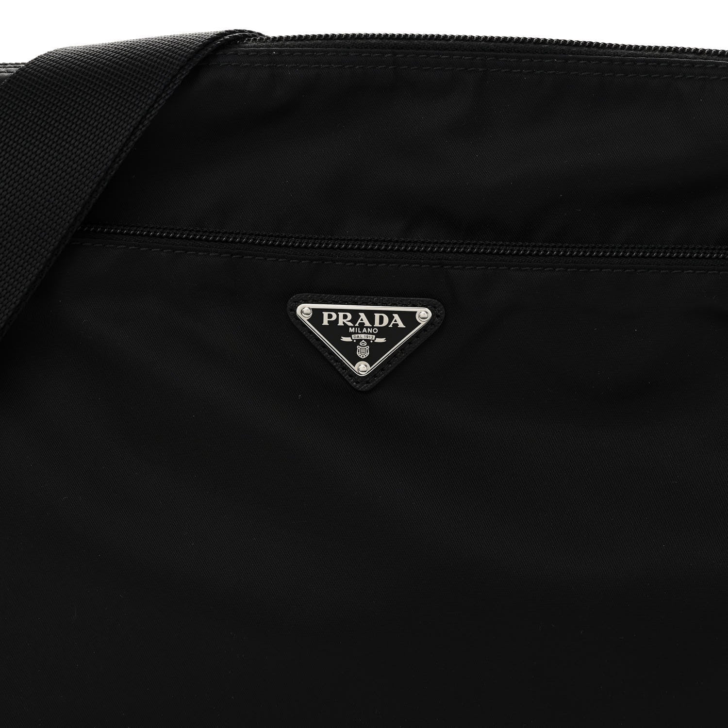 Prada Tessuto Nylon Messenger Bag Black 7 of 9