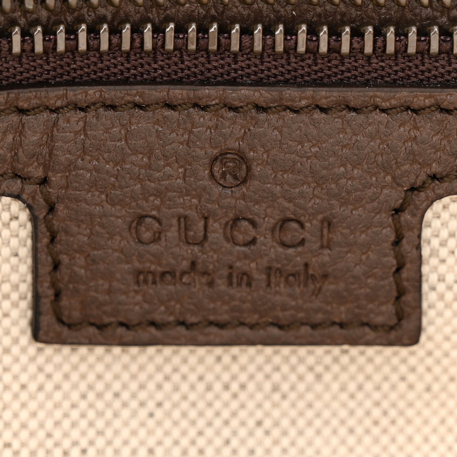 Gucci GG Supreme Monogram Textured Dollar Calfskin Web Ophidia Wristlet Shoulder Bag Beige Ebony New Acero 6 of 9