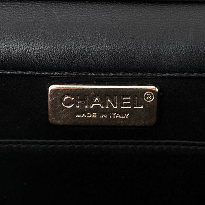 Chanel Lambskin Chocolate Bar Piercing CC Studded Small Chain Flap Bag Black 6 of 10
