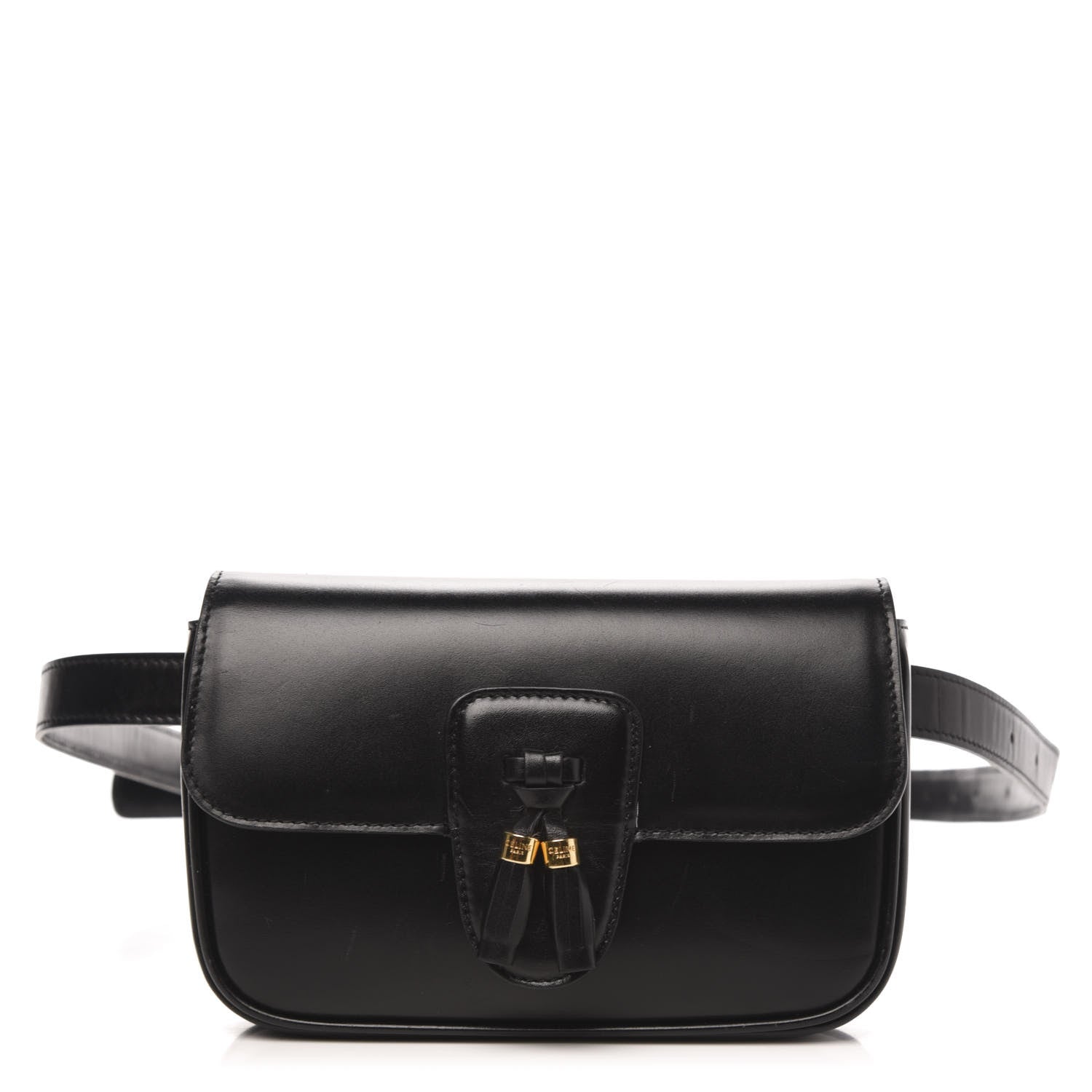 Celine Smooth Calfskin Tassel Belt Bag Black 1 of 11