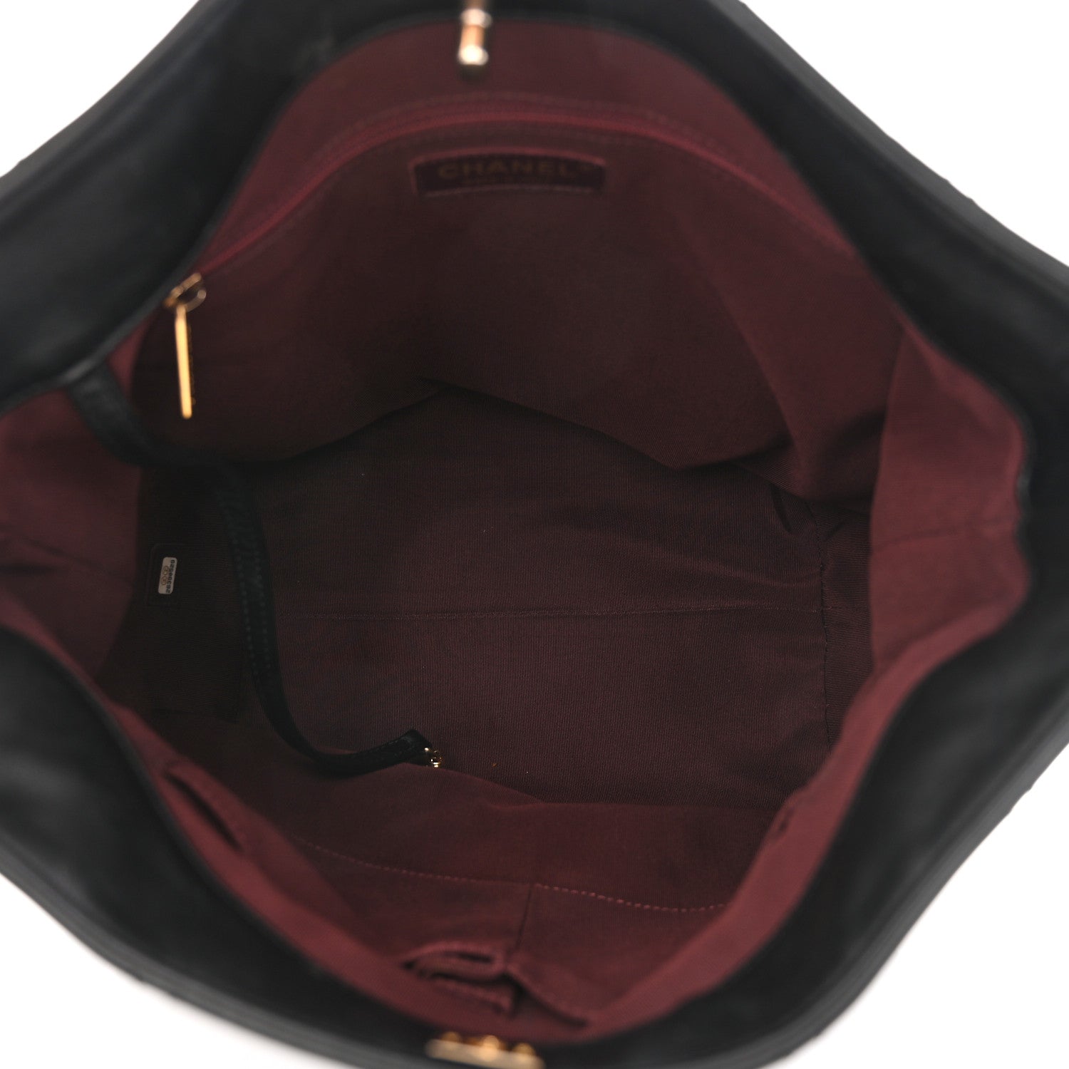Chanel Calfskin Stitched Large Button Up Hobo Black 5 of 11