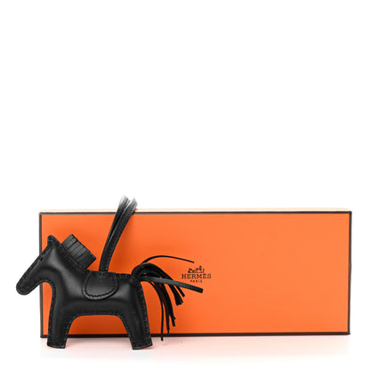 Hermes Milo Lambskin Grigri Rodeo Horse Bag Charm PM So Black 4 of 4
