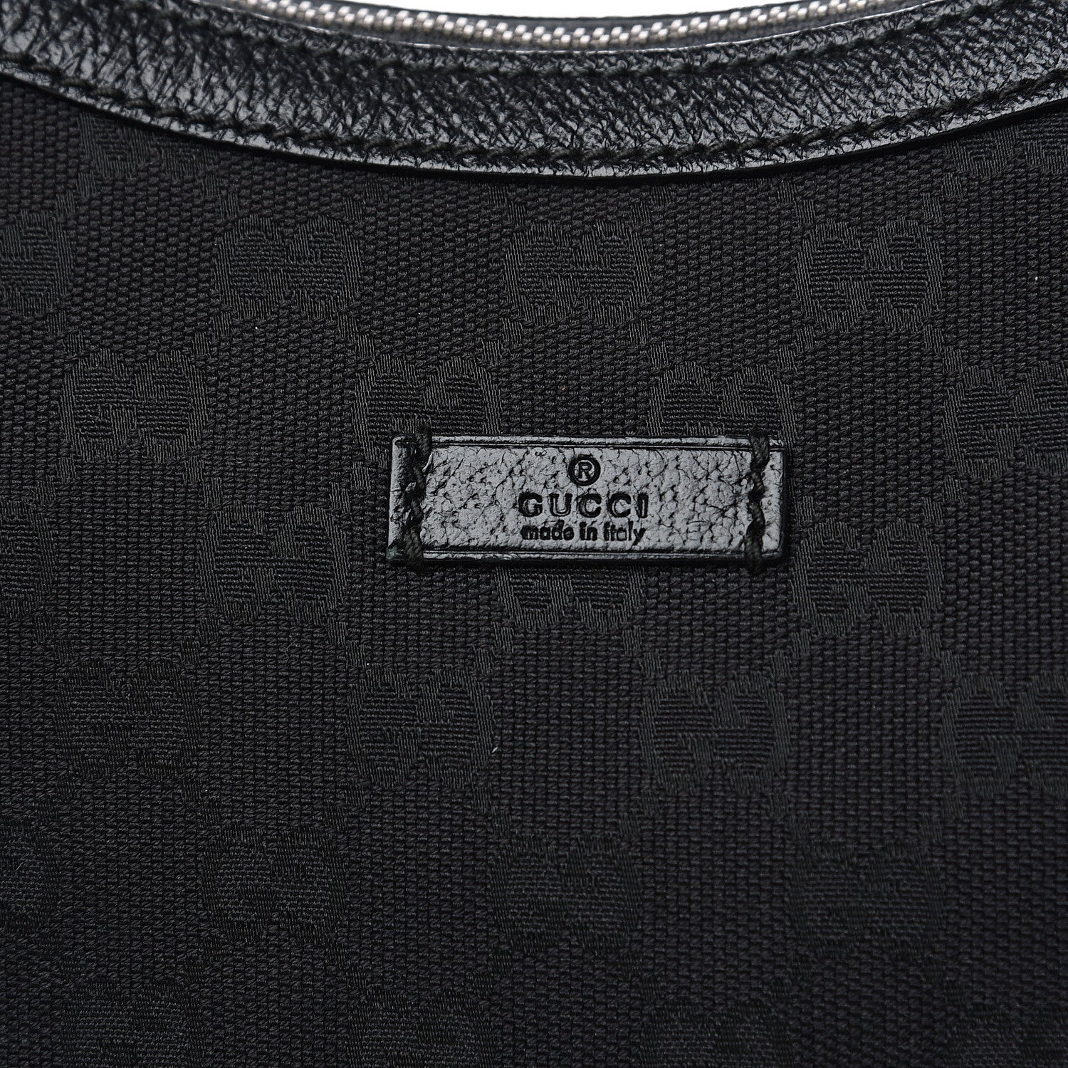 Gucci Monogram Medium Half Moon Hobo Black 12 of 12
