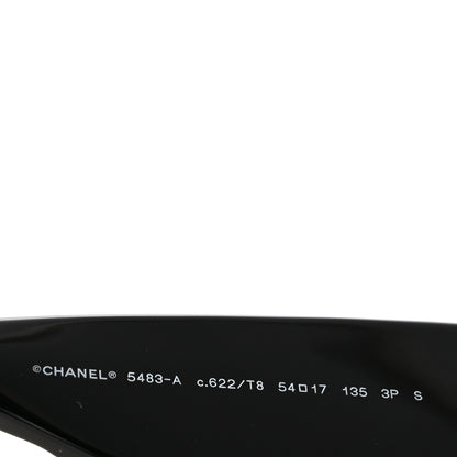 Chanel Acetate Quilted CC Rectangle Sunglasses 5483-A Black 5 of 8