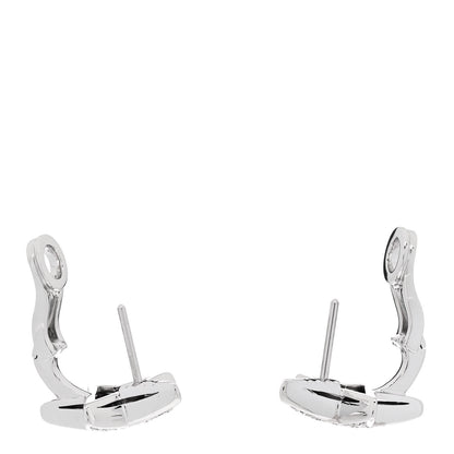 Chanel 18K White Gold Diamond Medium Comete Geode Earrings 3 of 5