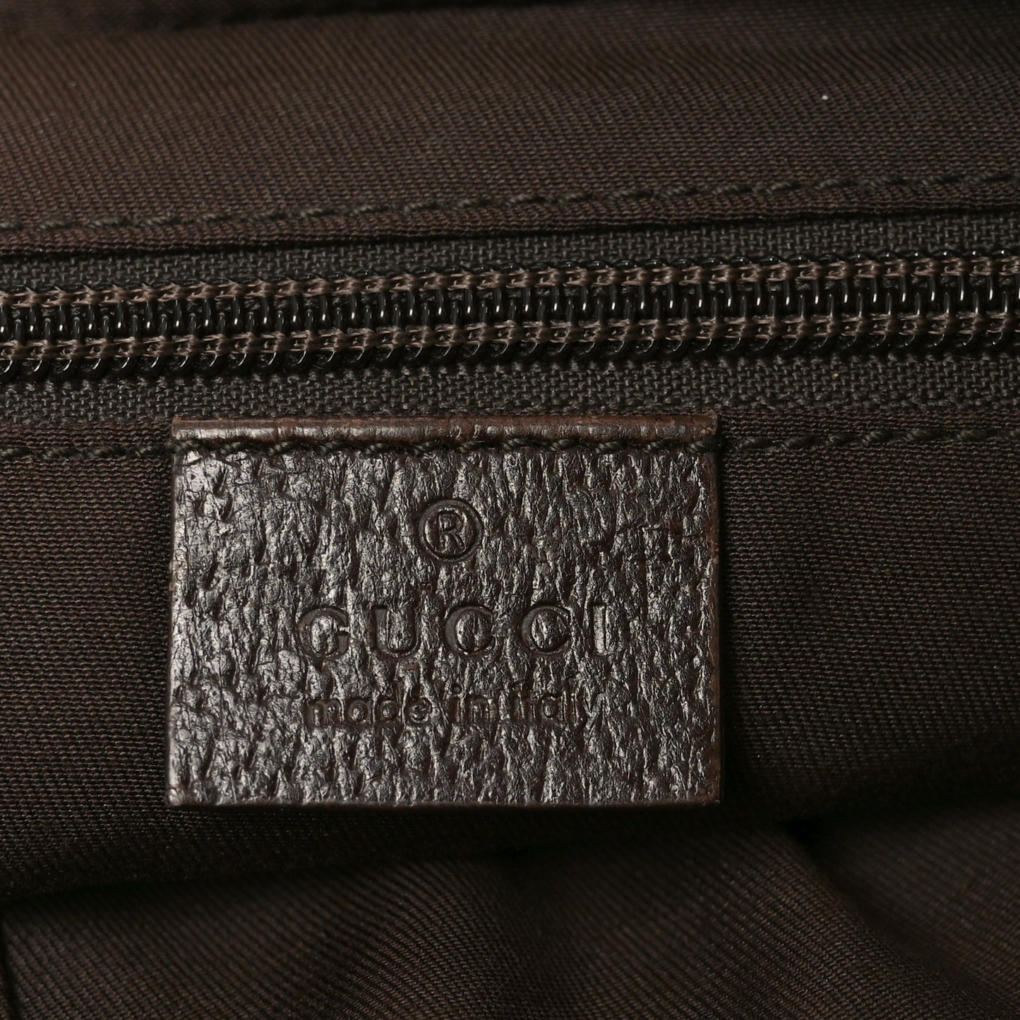 Monogram Web Medium Half Moon Hobo Dark Brown