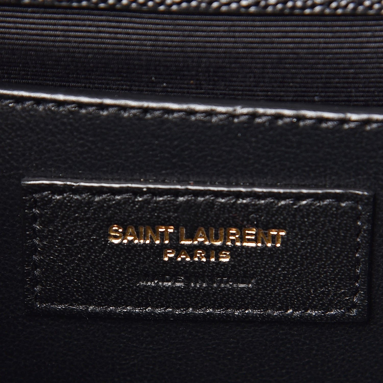 Saint Laurent Grain De Poudre Matelasse Chevron Medium Monogram Satchel Black 7 of 10