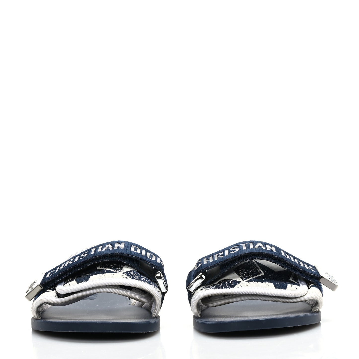 Canvas Fabric Dio(r)evolution Slide Sandals 37 Deep Blue