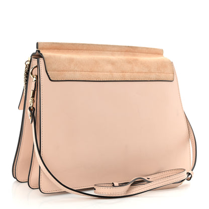 Chloe Calfskin Suede Medium Faye Shoulder Bag Cement Pink 3 of 11