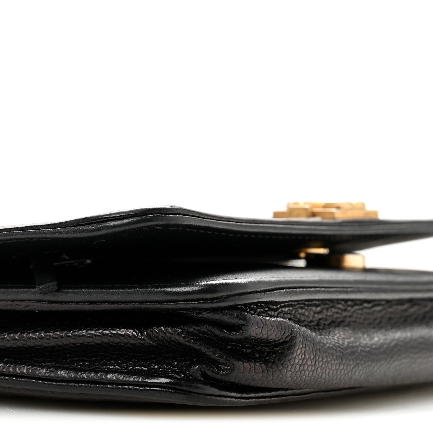 Chanel Caviar Chevron Quilted Boy Wallet On Chain WOC Black 10 of 14