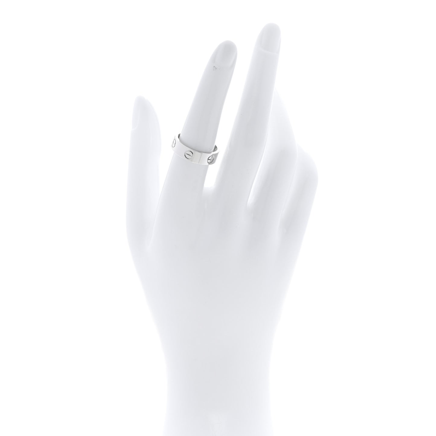18K White Gold 5.5mm LOVE Ring 54 6.75