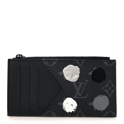 Louis Vuitton LV X YK Monogram Eclipse Taiga Coin Card Holder 1 of 7