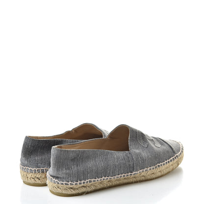 Chanel Striated Suede Espadrilles 41 Dark Grey 4 of 14