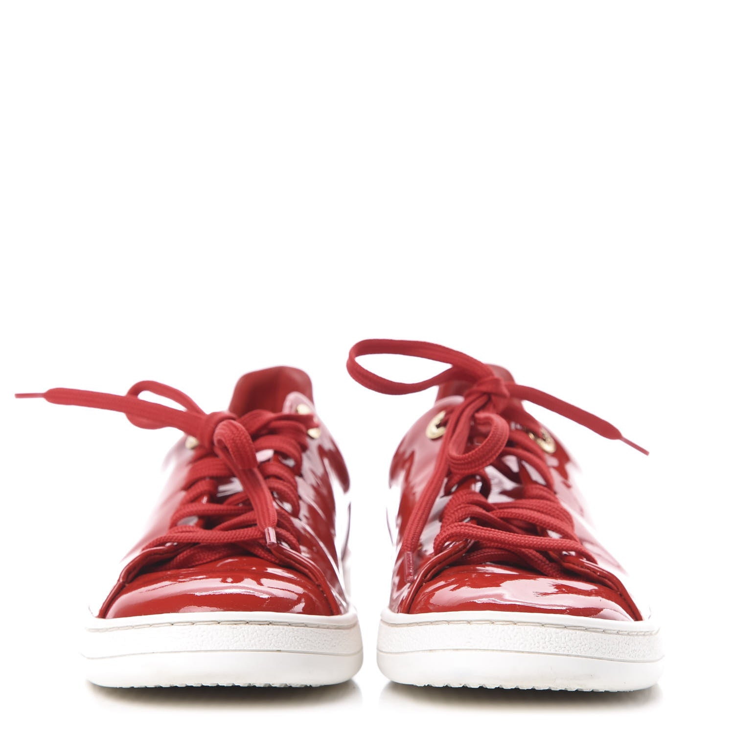 Louis Vuitton Patent Calfskin Frontrow Sneakers 35.5 Rouge 2 of 11
