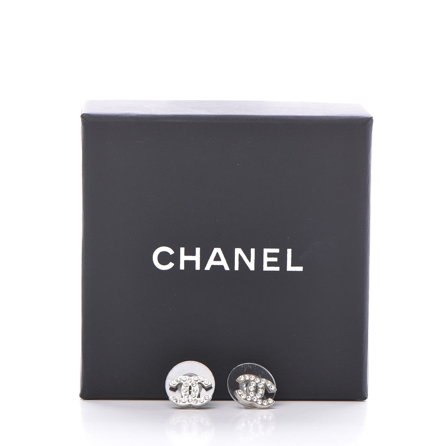 Crystal Mini CC Earrings Silver
