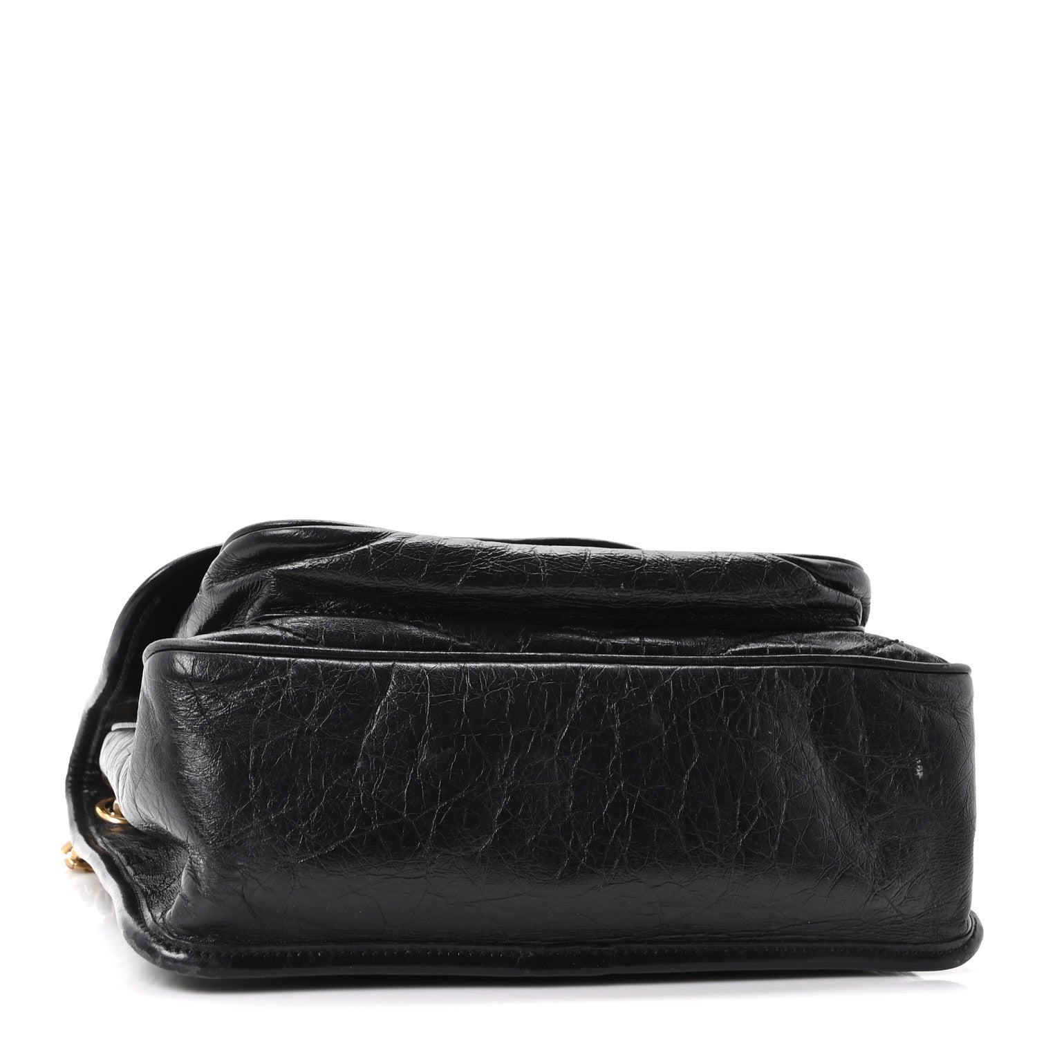 Saint Laurent Crinkled Calfskin Matelasse Monogram Medium Niki Chain Satchel Black 4 of 10