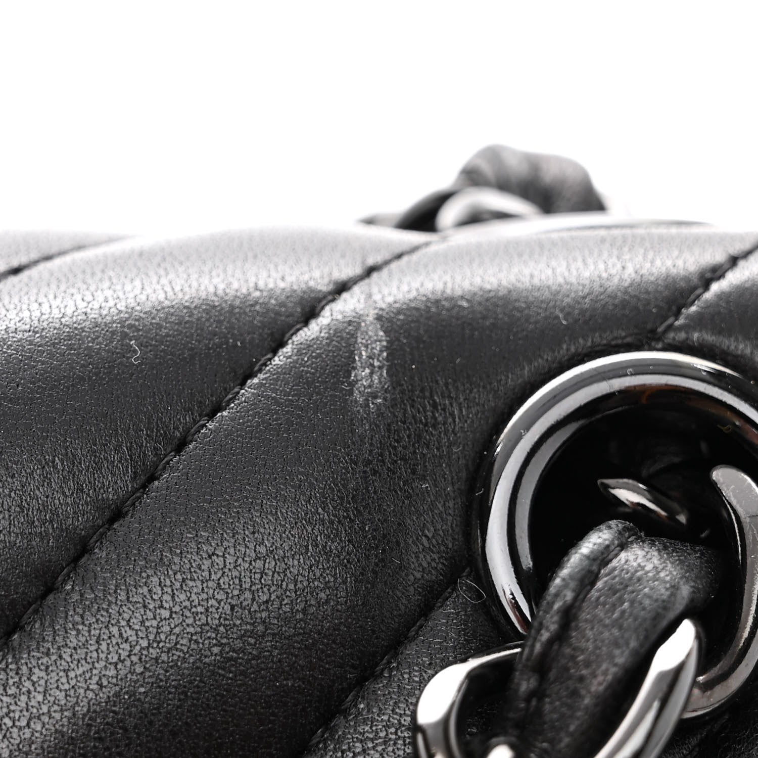 Chanel Lambskin Chevron Quilted Jumbo Double Flap So Black 11 of 11