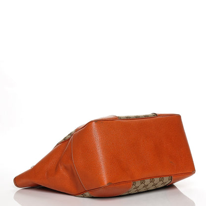 Gucci Monogram Medium Bree Zippered Tote Beige Orange 4 of 11