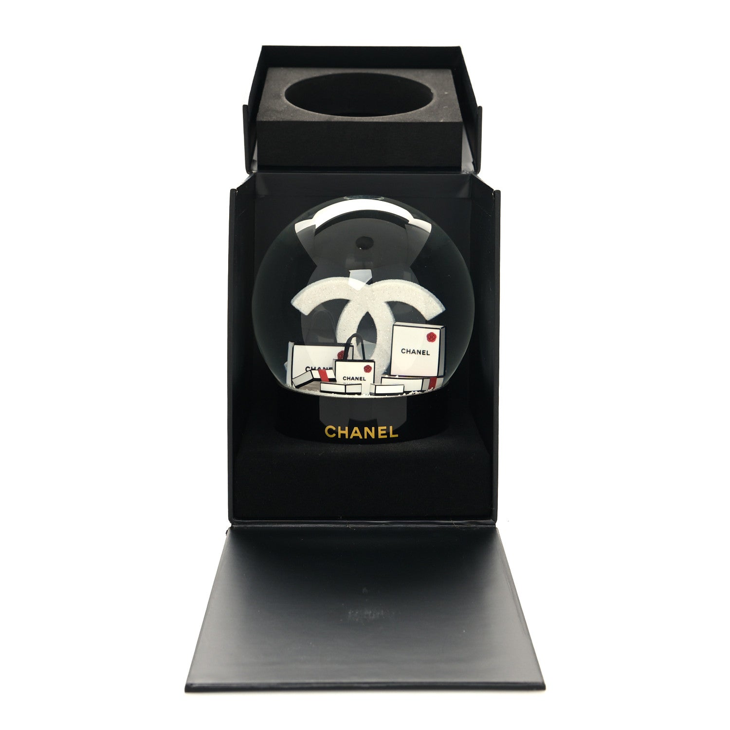 Chanel Glass CC Shopping Bag Snow Globe 8 of 8