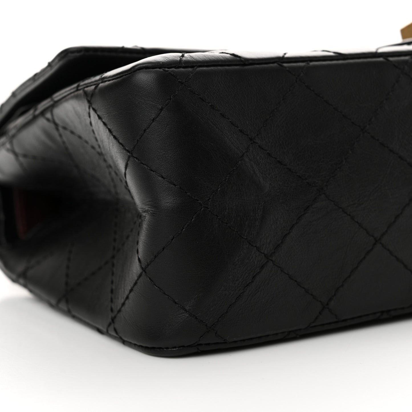 Aged Calfskin Quilted 2.55 Reissue 226 Flap Black