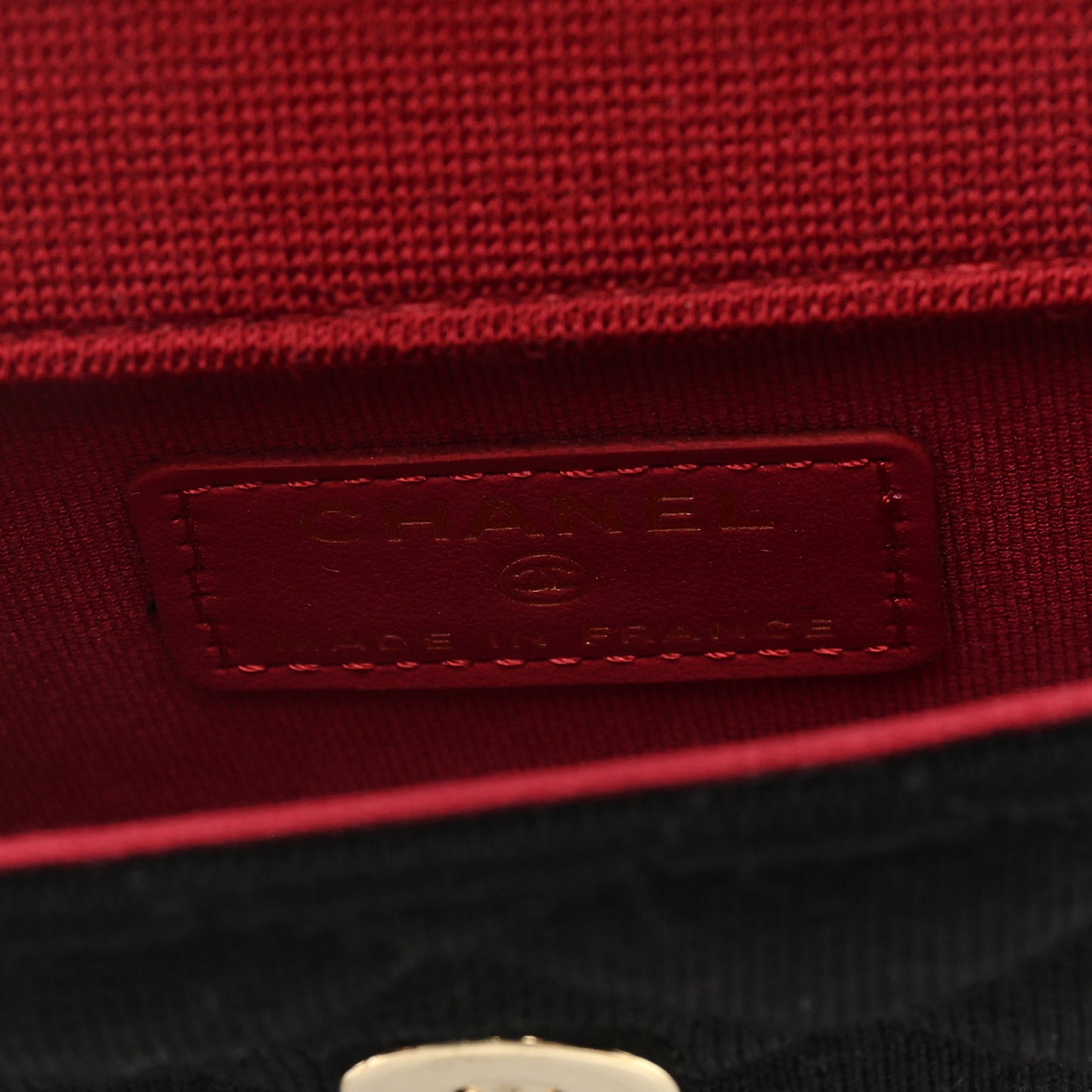 Jersey Quilted Micro Mini Flap Black