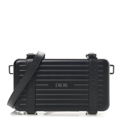 Christian Dior X RIMOWA Aluminum Personal Clutch On Strap Black 1 of 12
