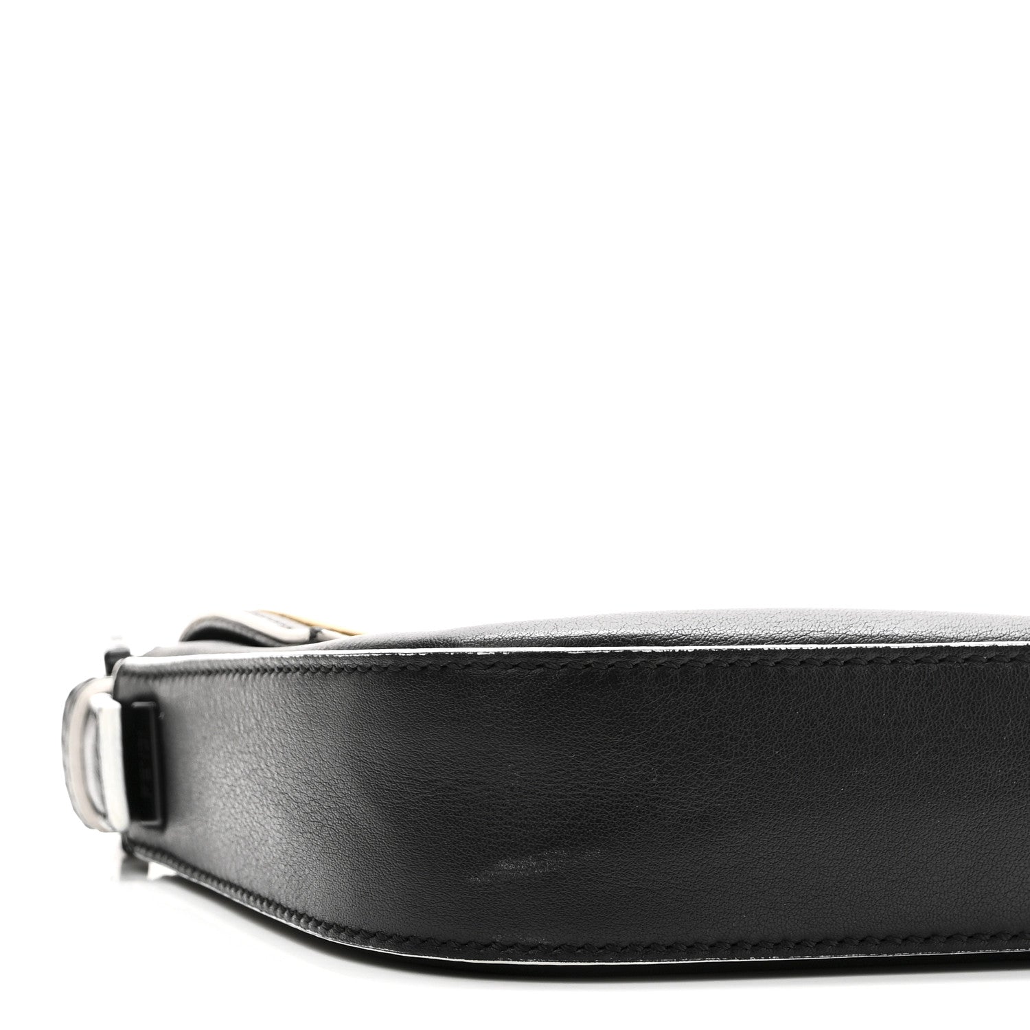 Fendi Vitello Dolce Elite Monster Eyes Bi-Color Baguette Black Yellow 8 of 9