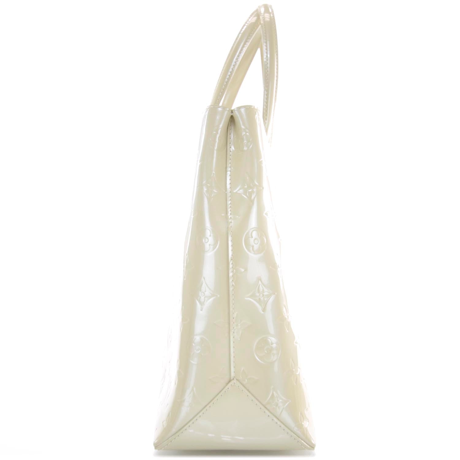 Louis Vuitton Vernis Wilshire MM Blanc Corail 4 of 9