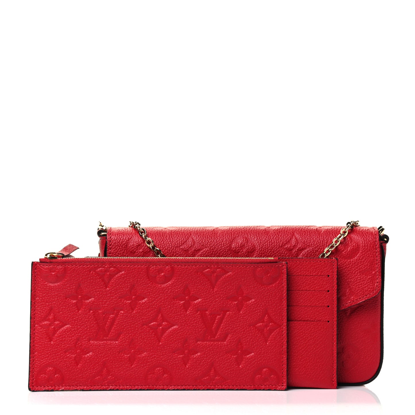 Empreinte Pochette Felicie Chain Wallet Scarlet