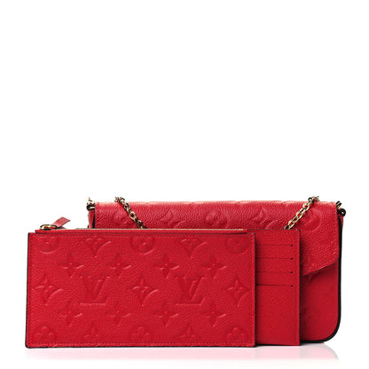 Louis Vuitton Empreinte Pochette Felicie Chain Wallet Scarlet 2 of 5