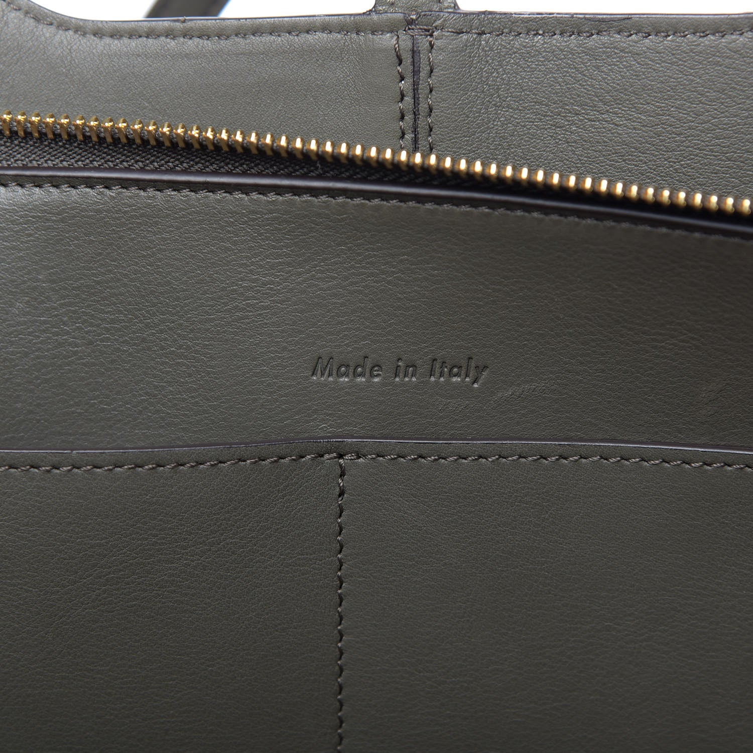 Celine Calfskin Small Tri-Fold Shoulder Bag Anthracite 6 of 10