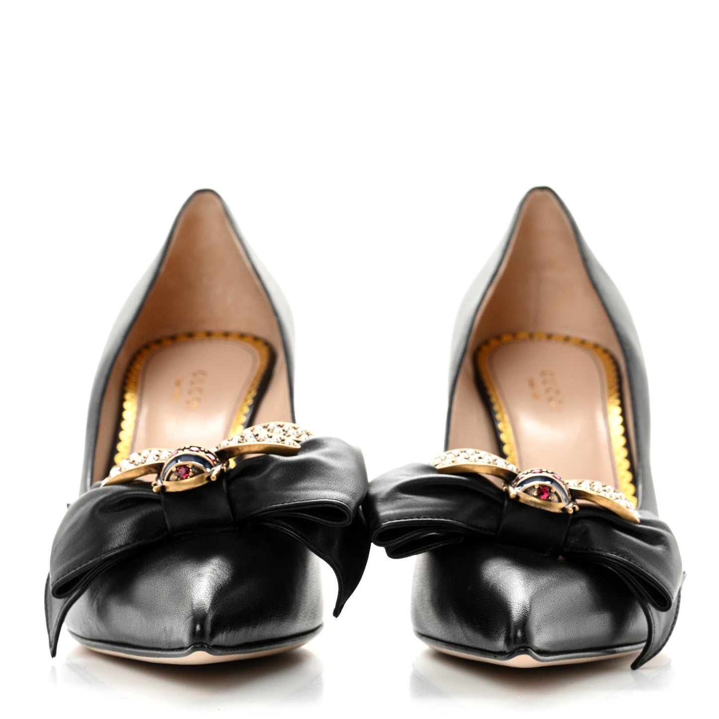 Nappa Queen Margaret Mid Heel Pumps 41 Black