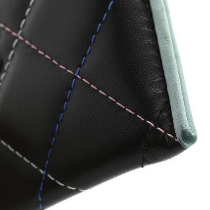 Chanel Lambskin Quilted Chanel Card Holder Black Pink Light Blue 11 of 14