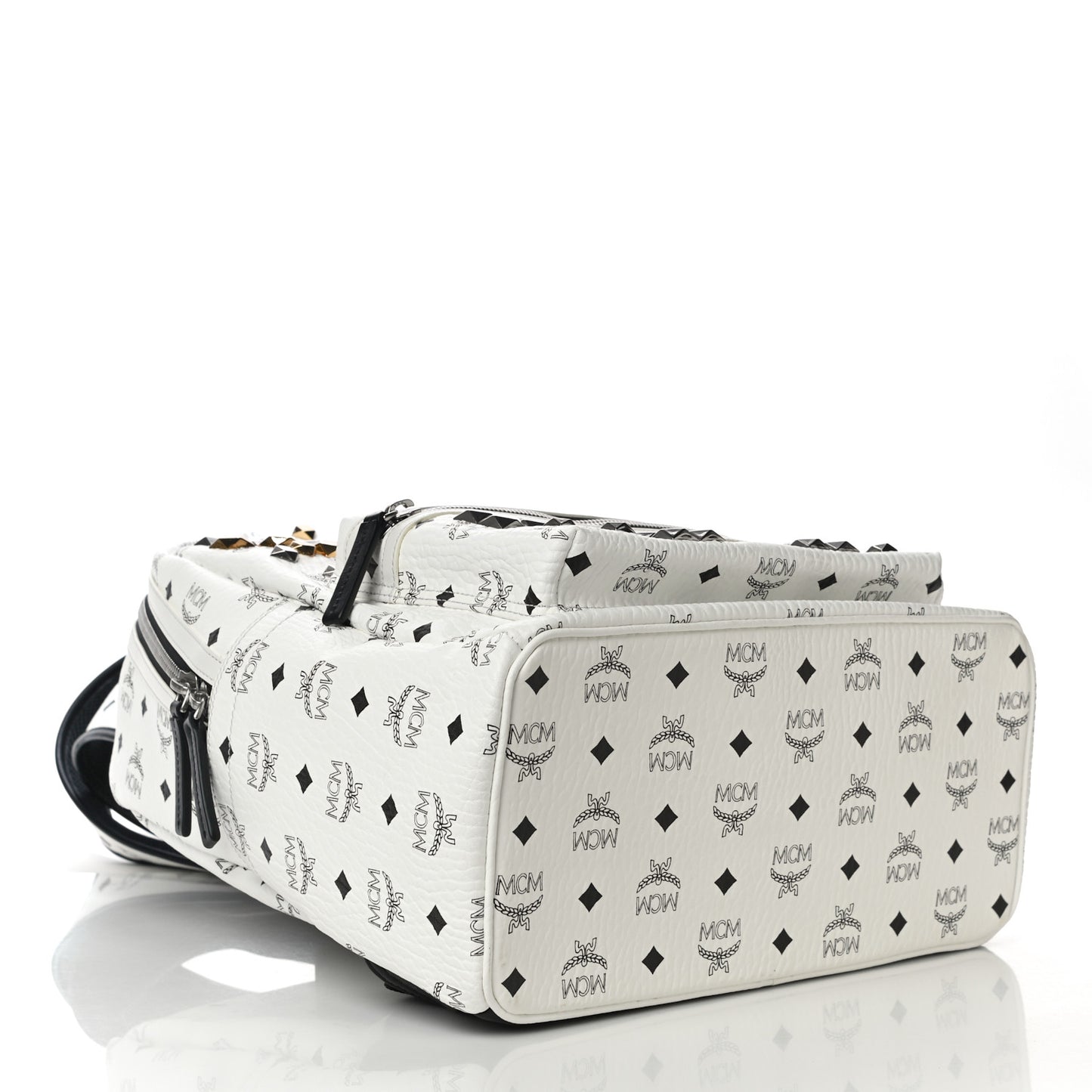 Visetos Studded Medium Stark M Backpack White