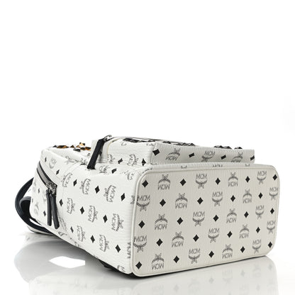 MCM Visetos Studded Medium Stark M Backpack White 4 of 9