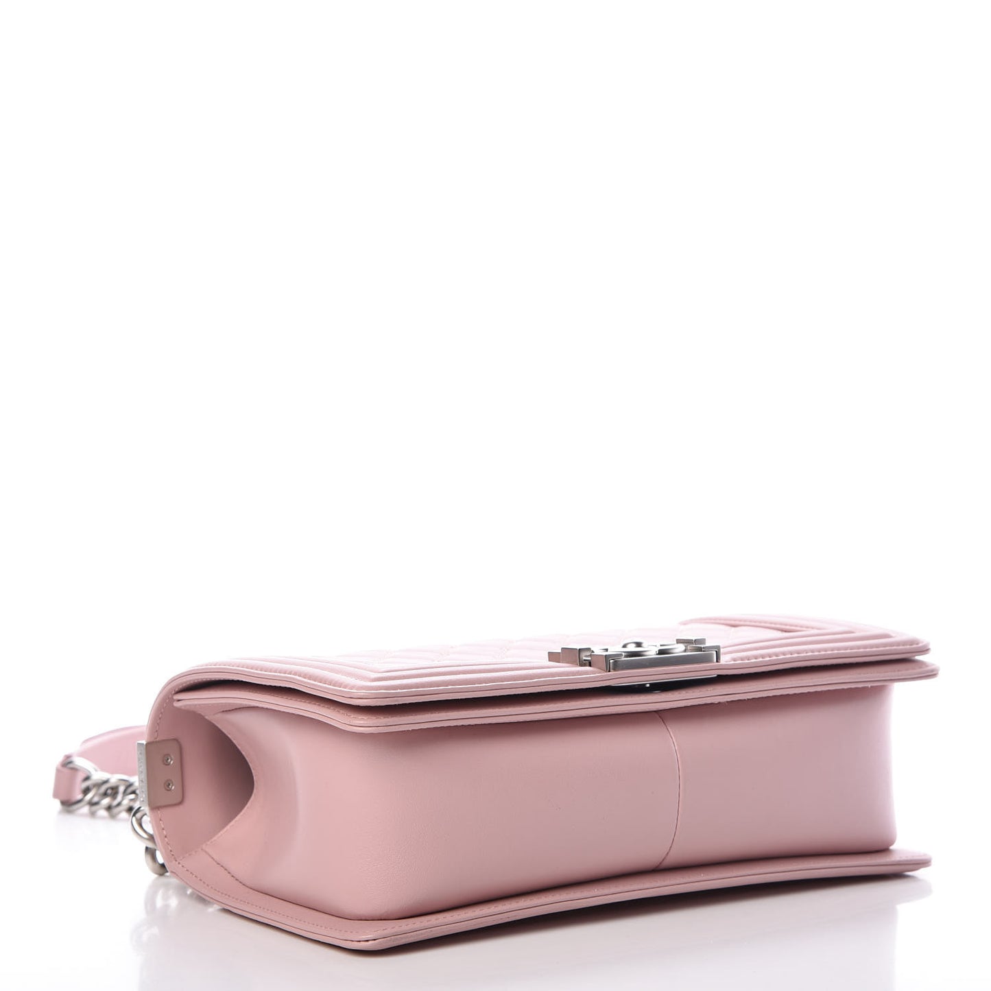 Calfskin Quilted Medium Boy Flap Light Pink
