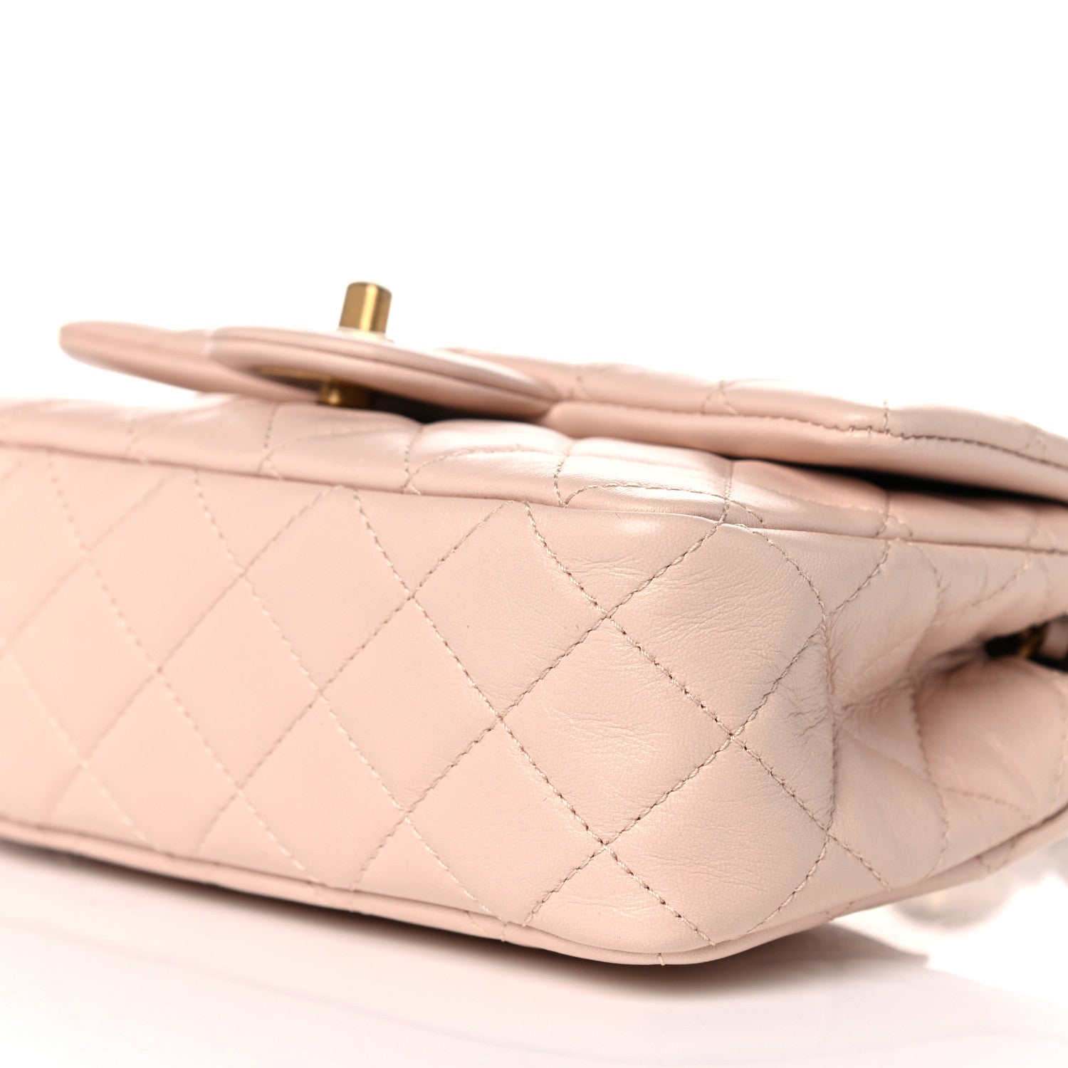 Chanel Lambskin Quilted Mini Rectangular Pearl Crush Flap Light Beige 9 of 10