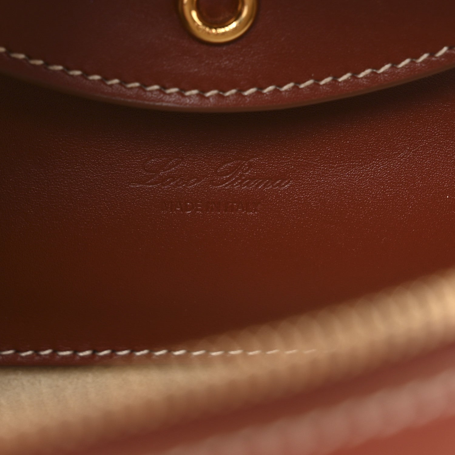 Loro Piana Saddle Calfskin Extra Bag L27 Deep Kummel 11 of 27