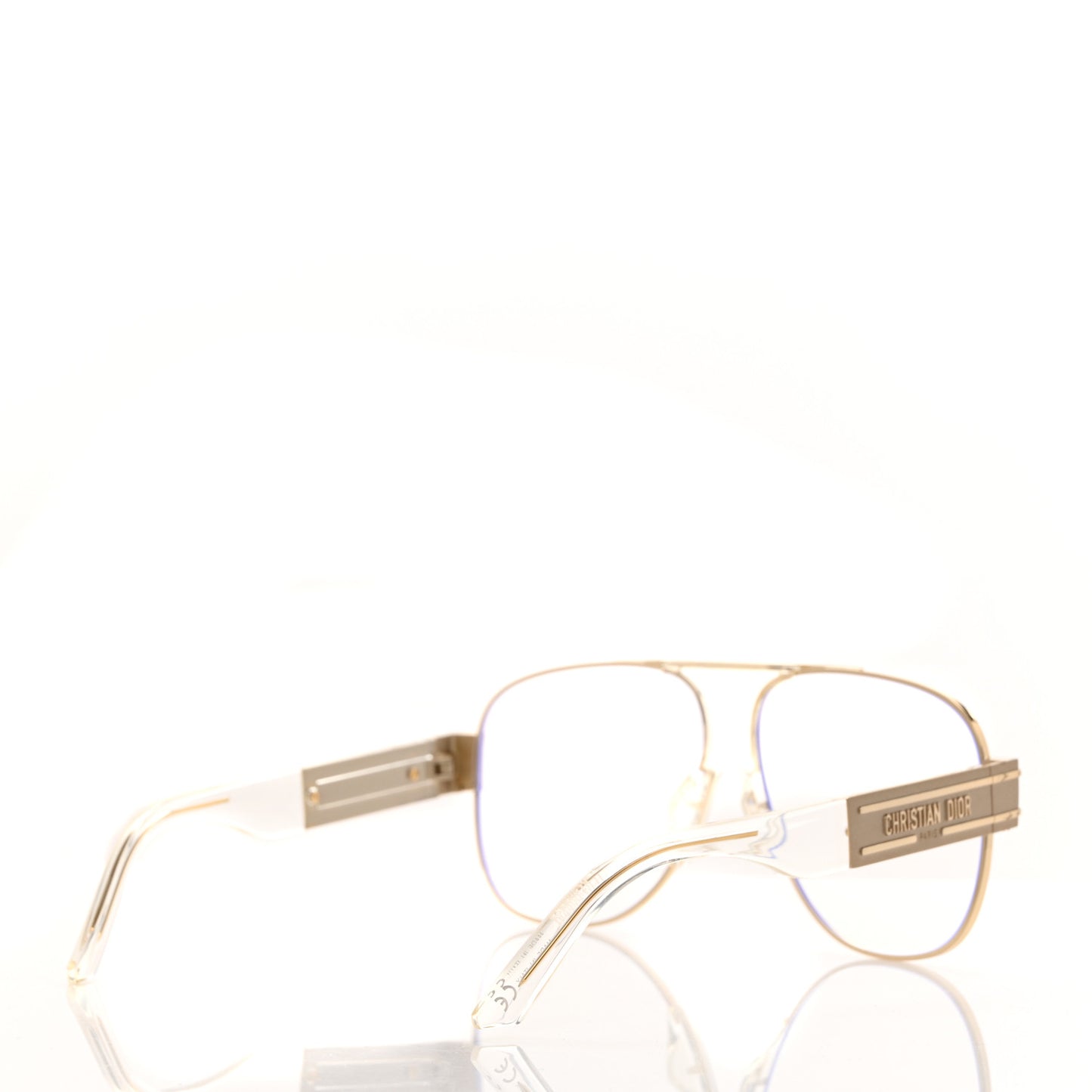 Metal Acetate Diorsignature A3U Sunglasses Gold