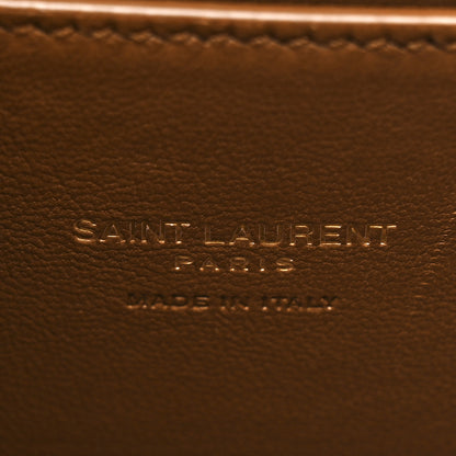 Saint Laurent Suede Calfskin Monogram Small Solferino Satchel Caramel Cognac 6 of 13